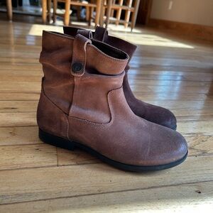 Birkenstock Brown Leather Slouch Booties